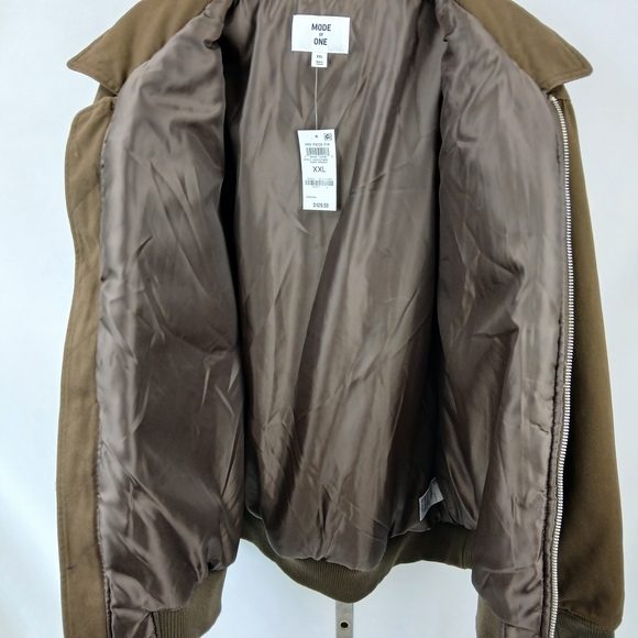 Mode of One Mens Multi Pocket Bomber Jacket in Dark Walnut XXL - Picture 10 of 11